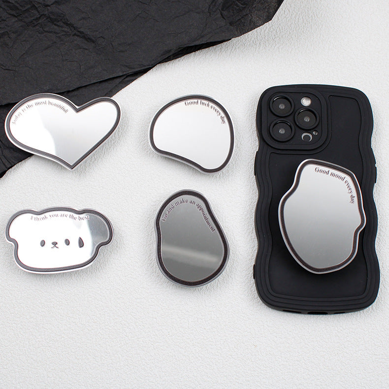 Irregular Mirror Air Bag Phone Holder Adhesive Anti-drop Cellphone Kickstand
