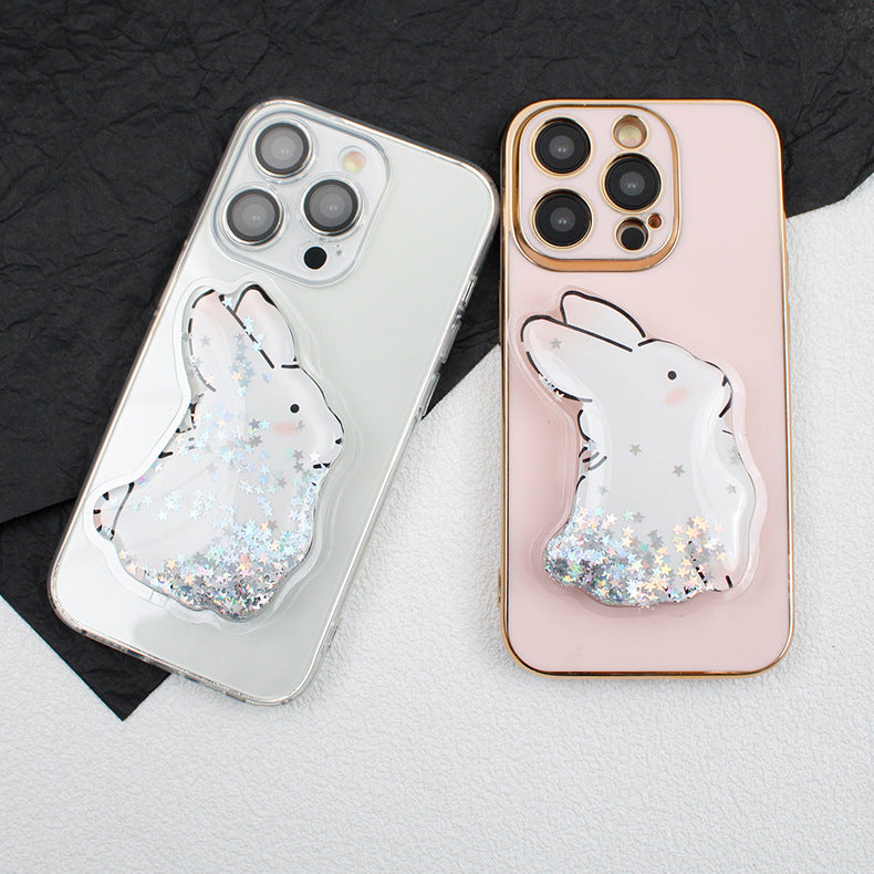 Quicksand Rabbit Air Bag Phone Holder Adhesive Anti-drop Cellphone Decorative Kickstand