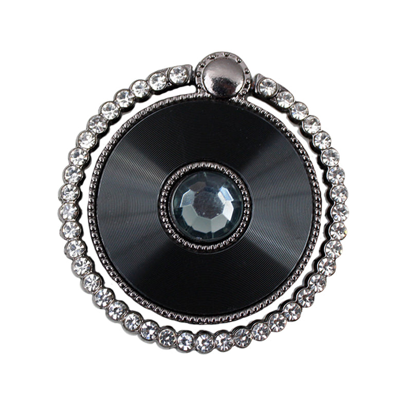 Rhinestone Decor Folding Ring Buckle Phone Holder Electroplated Stylish Mobile Kickstand