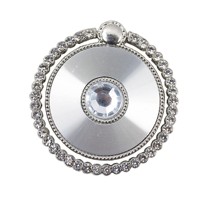 Rhinestone Decor Folding Ring Buckle Phone Holder Electroplated Stylish Mobile Kickstand