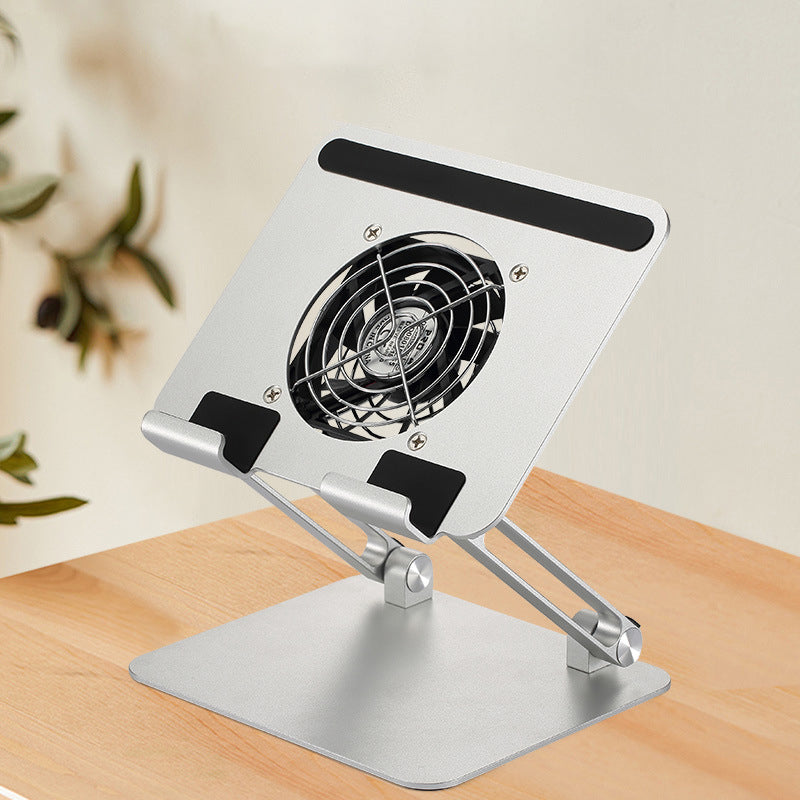 D56-4 Aluminum Alloy Tablet Stand with Cooling Fan for iPad Foldable Desktop Bracket