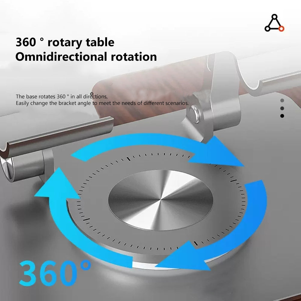 P2027 Folding Lazy Bracket 360 Degree Rotation Aluminum Alloy Tablet Holder Stand