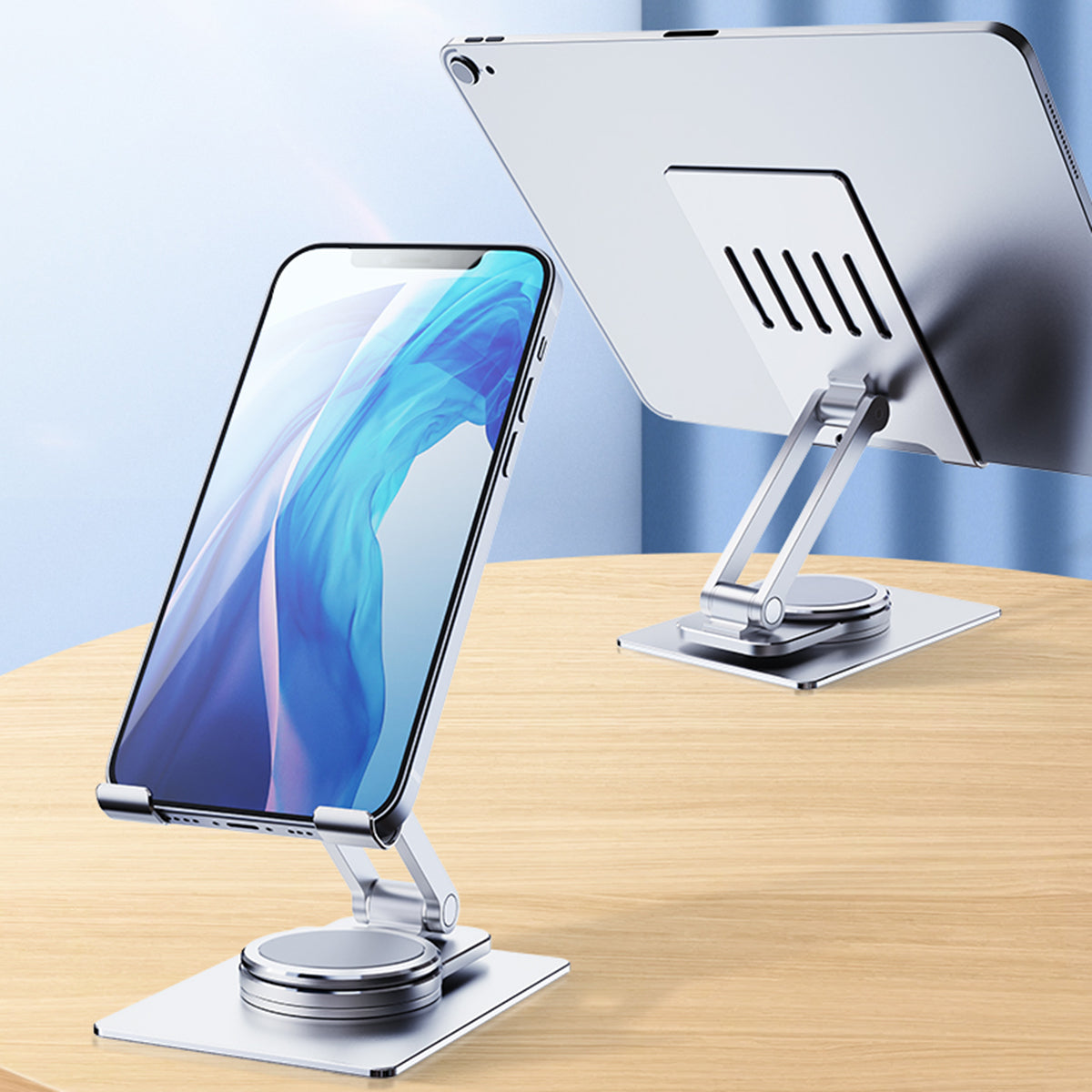T631S 360 Degree Rotation Phone Stand Aluminum Alloy Adjustable Desktop Tablet Holder