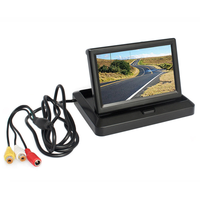 5 IPS AHD Screen Video Display Monitor Folding Rear View Camera Parking and Reverse System AV Connector
