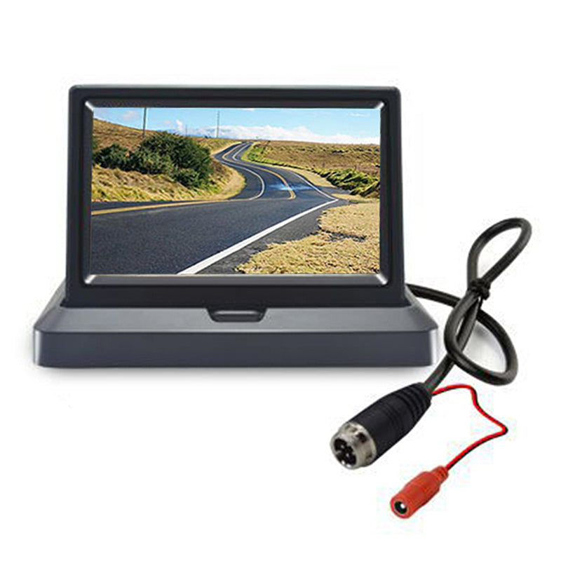 5 IPS AHD Screen Video Display Monitor Folding Rear View Camera Parking and Reverse System AV Connector