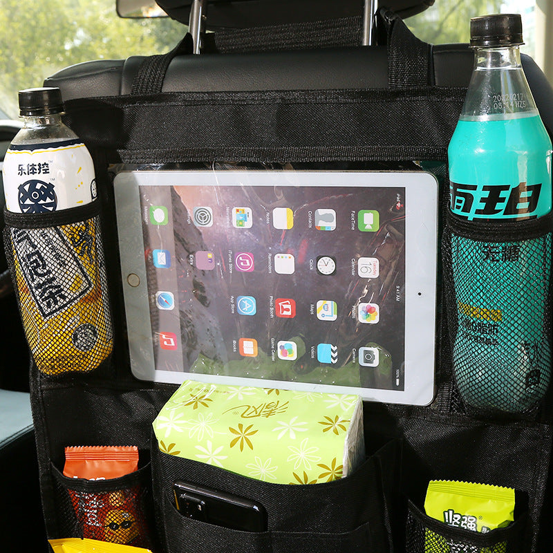 Car Back Seat Hanging Bag Multi-Pocket Oxford Cloth Storage Bag Sundries Drink Tablet Organizer