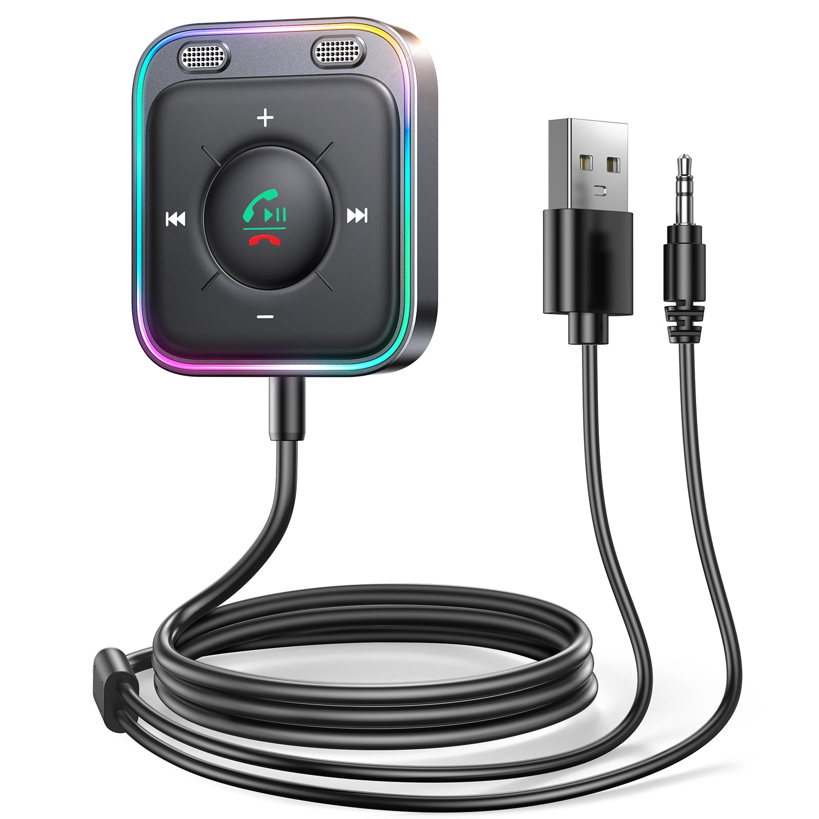 JOYROOM JR-CB3 Car Bluetooth Receiver BT 5.3 Wireless Receiver ENC Call Noise Reduction Audio Adapter for Cars - Black