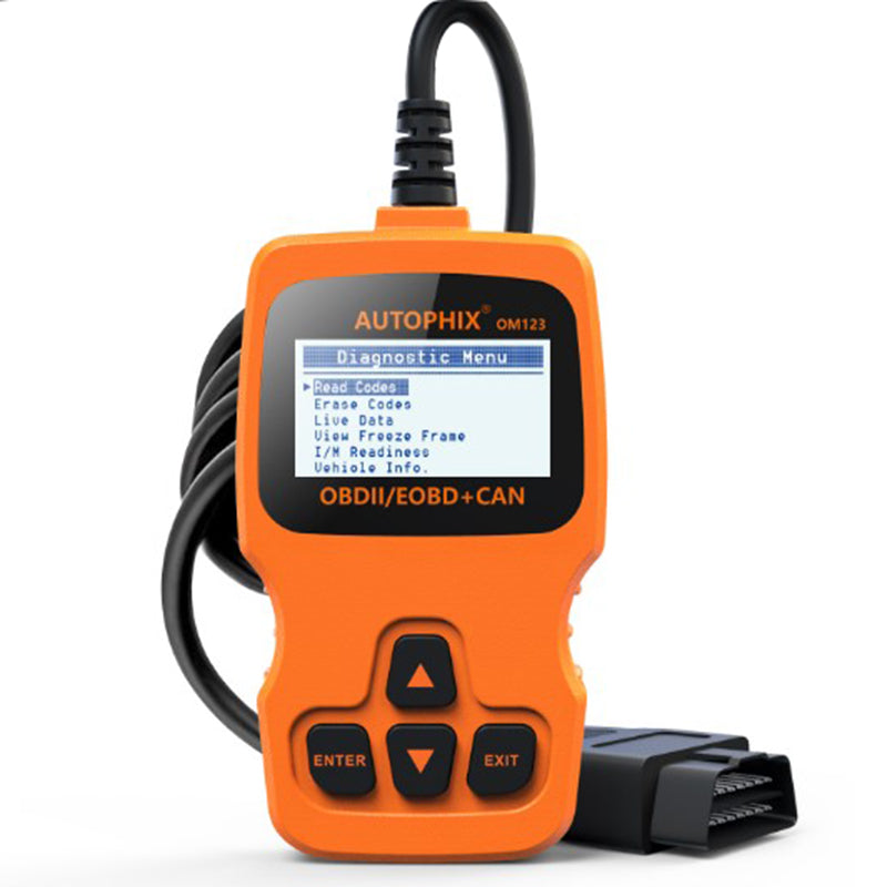 AUTOPHIX OM123 Portable OBD2 Scanner Car Diagnostic Tool Automotive Scanner EOBD Code Reader - Orange