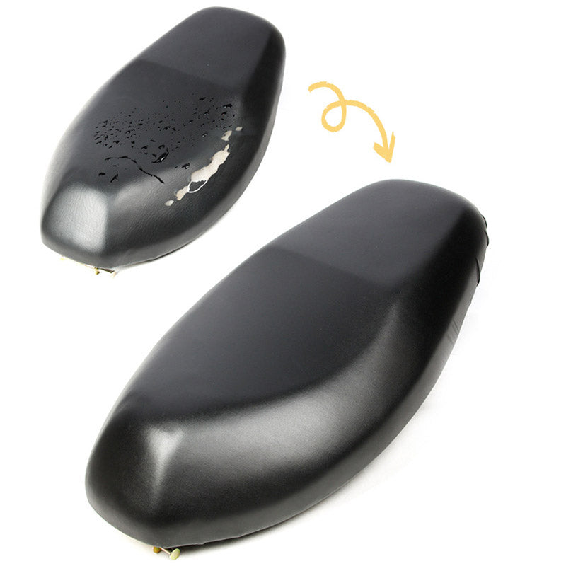 Motorcycle Seat Cover Waterproof Electric Bike Seat Rain Cover Saddle Protector Size: L - Black