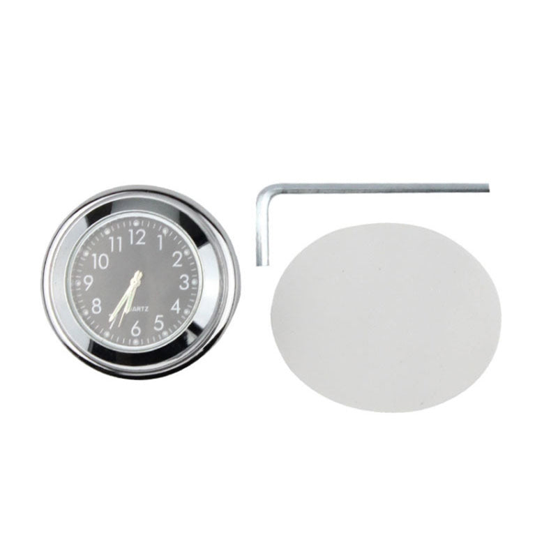 Aluminum Alloy Motorcycle Bike Clock 22-25.4mm Handlebar Luminous Clock Thermometer