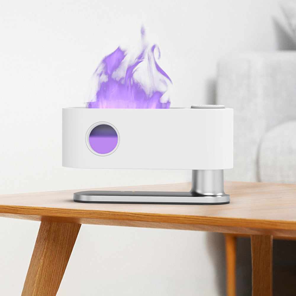 F018 Simulation Flame Essential Oil Diffuser Colorful Light Quiet Air Humidifier Aroma Diffuser for Home Office