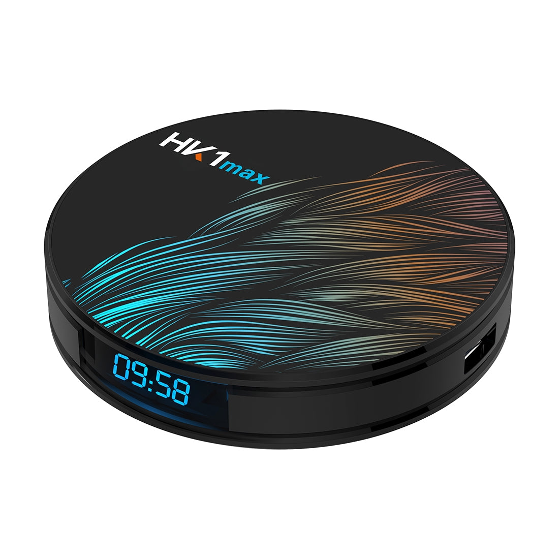 HK1MAX rund form Android 9.0 RK3328 Quad Core TV Box Dual Band WiFi Media Player 2 16G 