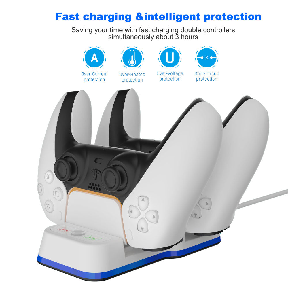 JYS-P5116 Dual USB Type-C Charging Dock with LED Indicator for Sony Playstation 5 Controller