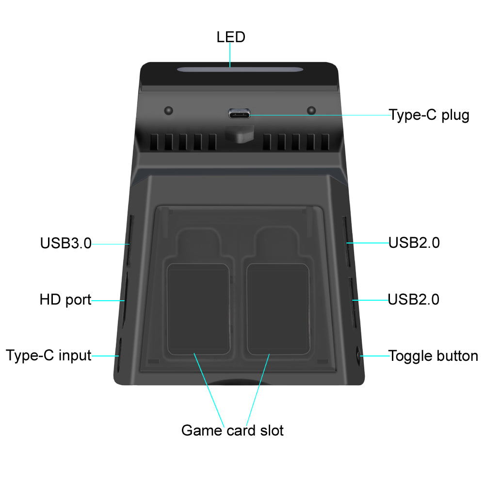 6310 HDMI Compatible Charging Station Video Conversion Charging Dock for Nintendo Switch