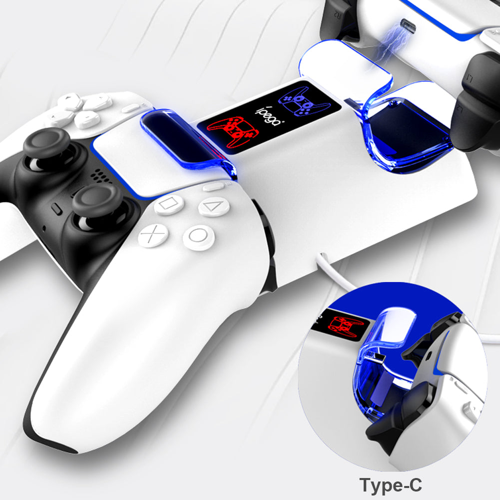 IPEGA PG-5003 Wireless Game Handle Charging Station Dual Controller Charger Base with LED Light for PS5
