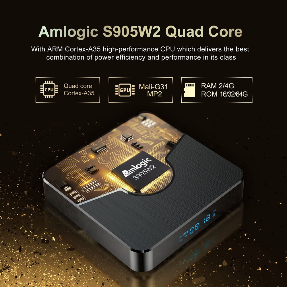 X98 Plus 2GB 16GB Android 11 Amlogic S905W2 Smart TV Box 4K 60fps 2.4G 5G Dual Band WiFi 100M Ethernet Media Player