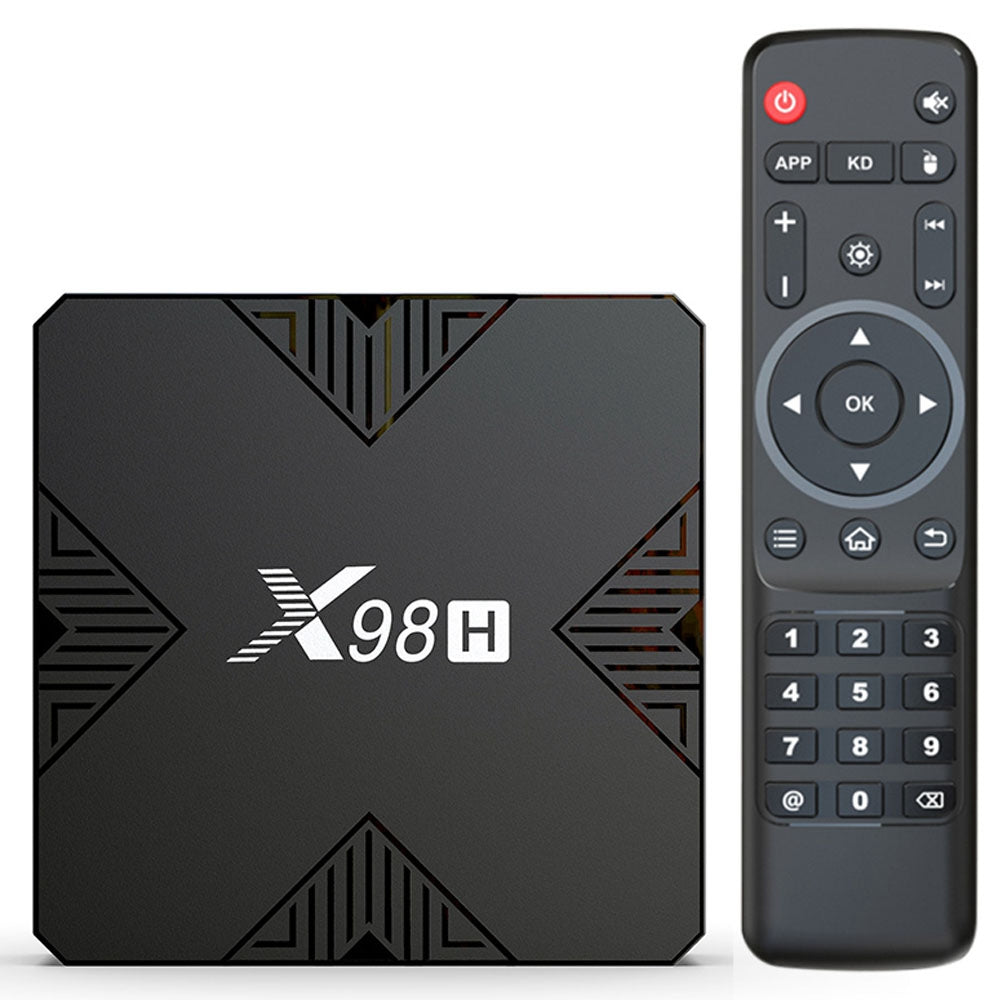 X98H Android 12.0 Smart TV Box Allwinner H618 Dual Band Wifi6 2.4G 5G WIFI HD 4K Media Player (2G 16G)