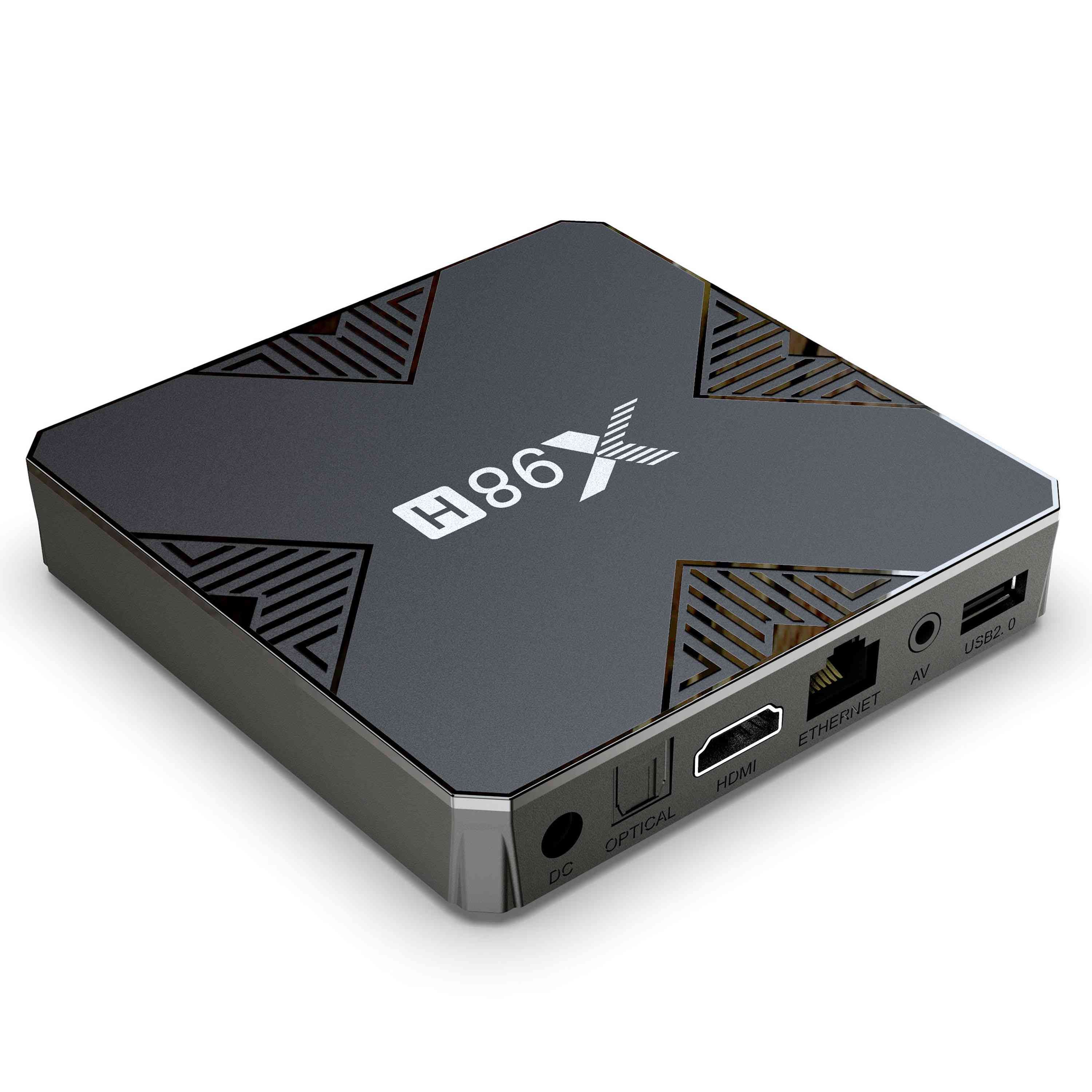 X98H Android 12.0 Smart TV Box Allwinner H618 Dual Band Wifi6 2.4G 5G WIFI HD 4K Media Player (2G 16G)