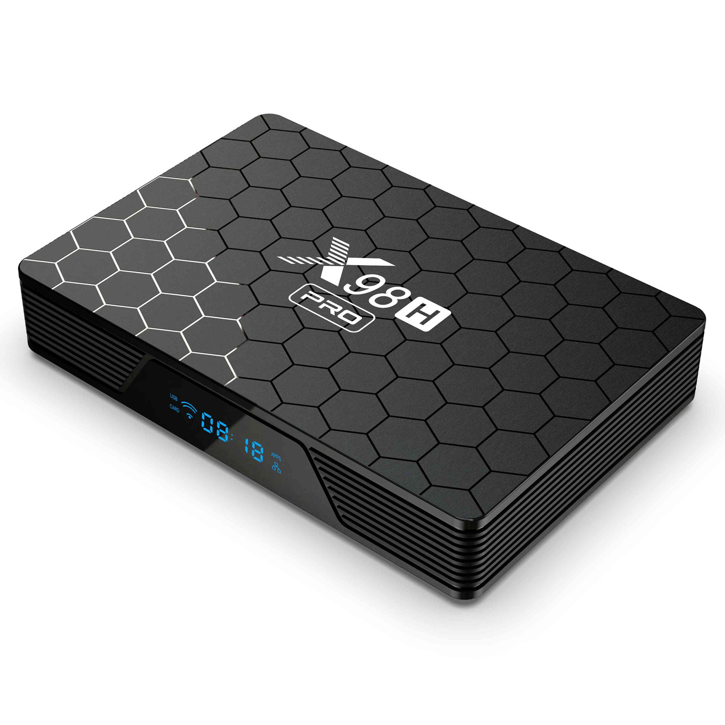 X98H Pro Android 12 Smart TV Box Allwinner H618 Quad Core 2.4GHZ 5.8GHZ Dual Band WiFi Support 6K Video Output Remote Control (2G 16G)
