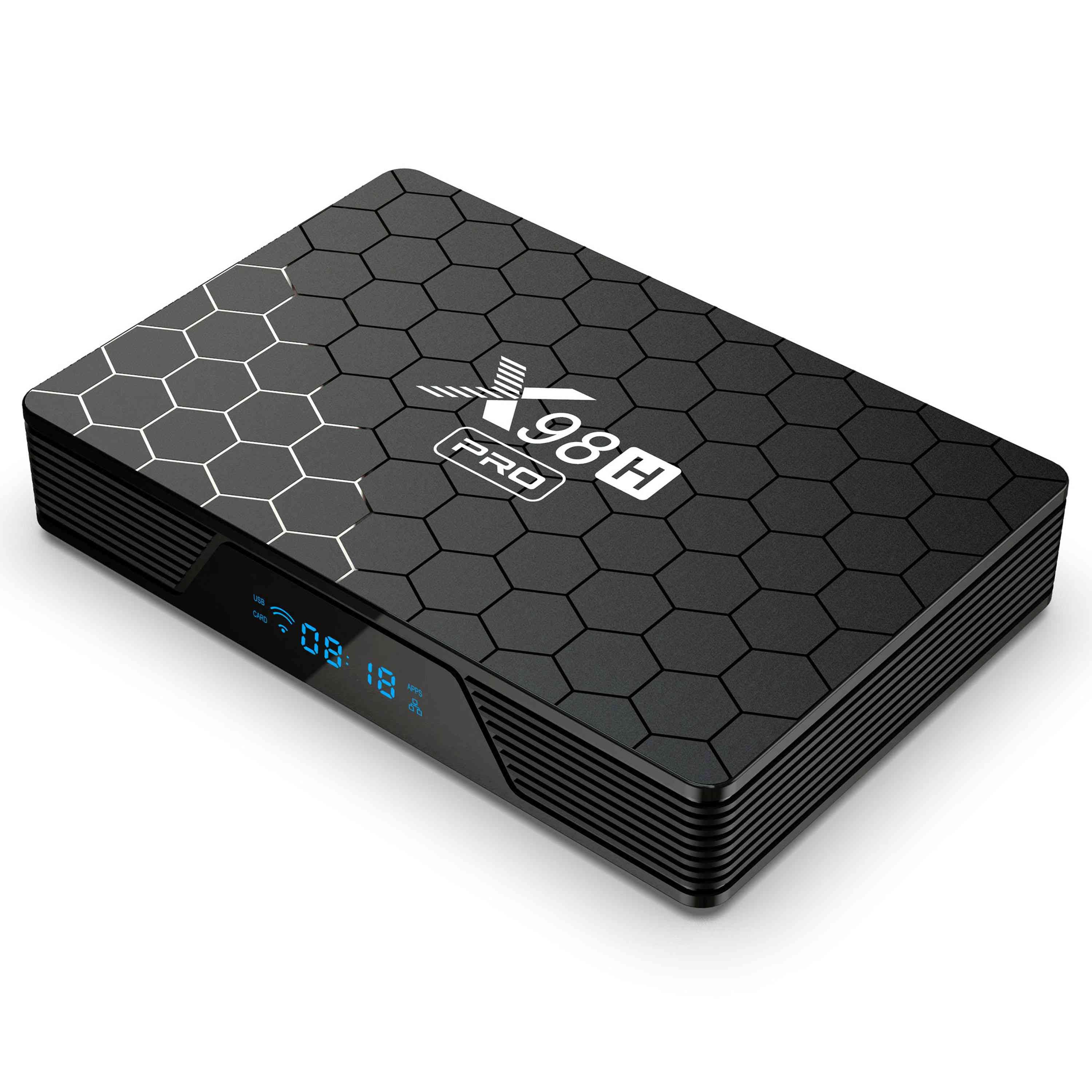 X98H Pro Smart TV Box Allwinner BT5 Android 12 2.4G 5.8G Dual Band WiFi6 1000M Ethernet Media Player 6K Video Output (4G 32G)