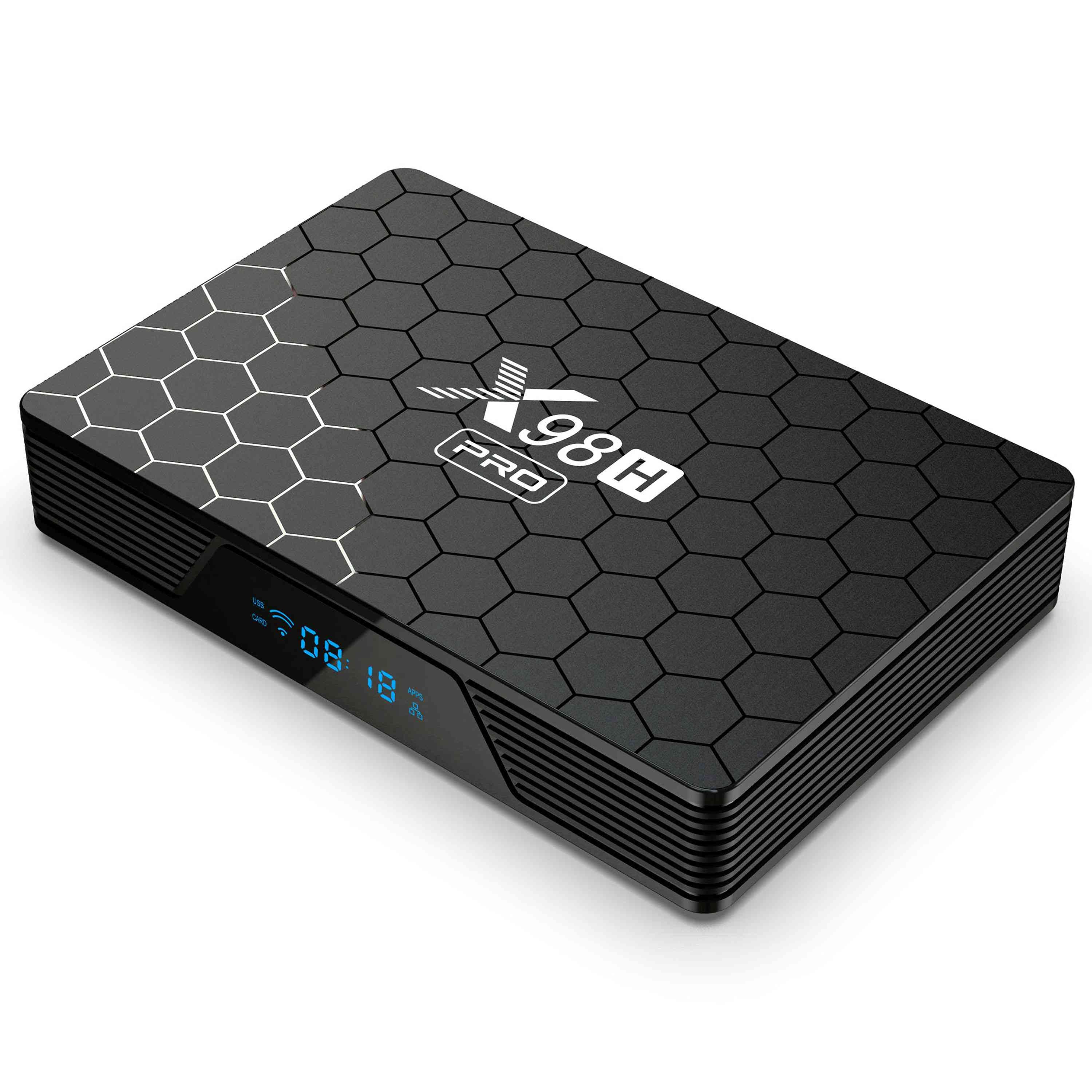 X98H Pro 2.4G 5.8G Dual Band WiFi6 Android 12 Smart TV Box Allwinner H618 1000M Ethernet Quad Core 6K Video Output Media Player (4G 64G)