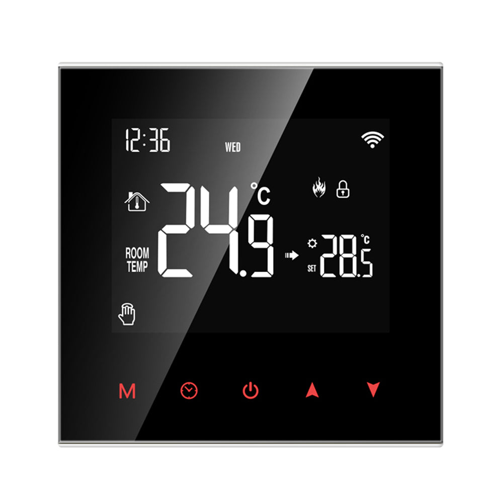 WT100 Tuya Smart WiFi Thermostat Water Floor Electric Heating Thermostat Wall-Mounted LCD Temperature Controller Support APP Voice Control