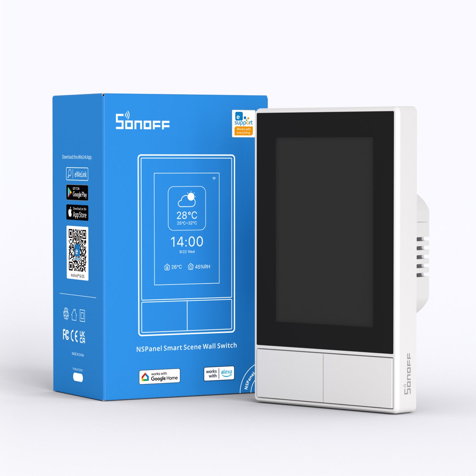 SONOFF NSPanel-USW Smart Scene Wall Switch Panel Smart Home Control Touchscreen Control - US Plug