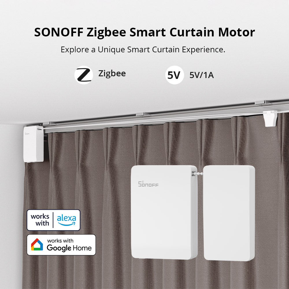 SONOFF ZBCurtain Zigbee Smart Curtain Motor APP Voice Remote Control Wireless Curtain Motor Kit