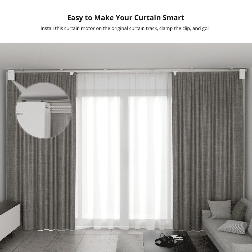 SONOFF ZBCurtain Zigbee Smart Curtain Motor APP Voice Remote Control Wireless Curtain Motor Kit