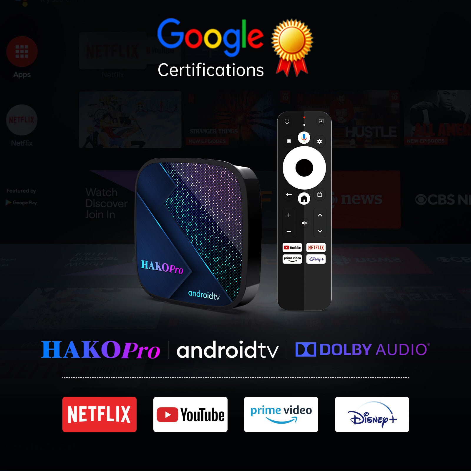 HAKOPRO S905Y4 B 4G 64G Android 11 Set Top Box 4K HD Dual Band WiFi BT5.0 Dolby TV Box Media Player