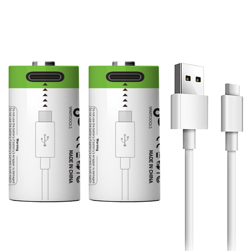 SMARTOOOLS 2Pcs 700mAh 3.7V CR123A Rechargeable Batteries for Flashlight Toys Alarm System Microphones