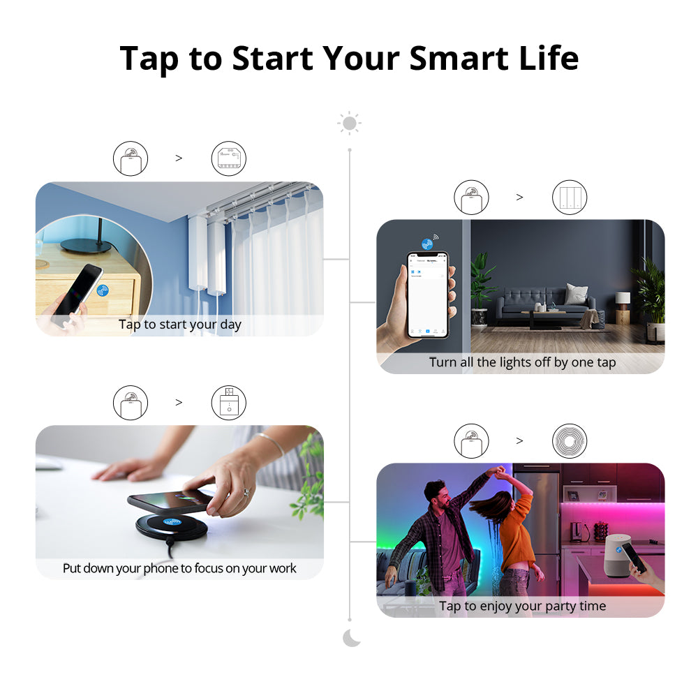 SONOFF NFC-Tag Smart Home NFC Tag Sticker with Card Portable NFC Sticker