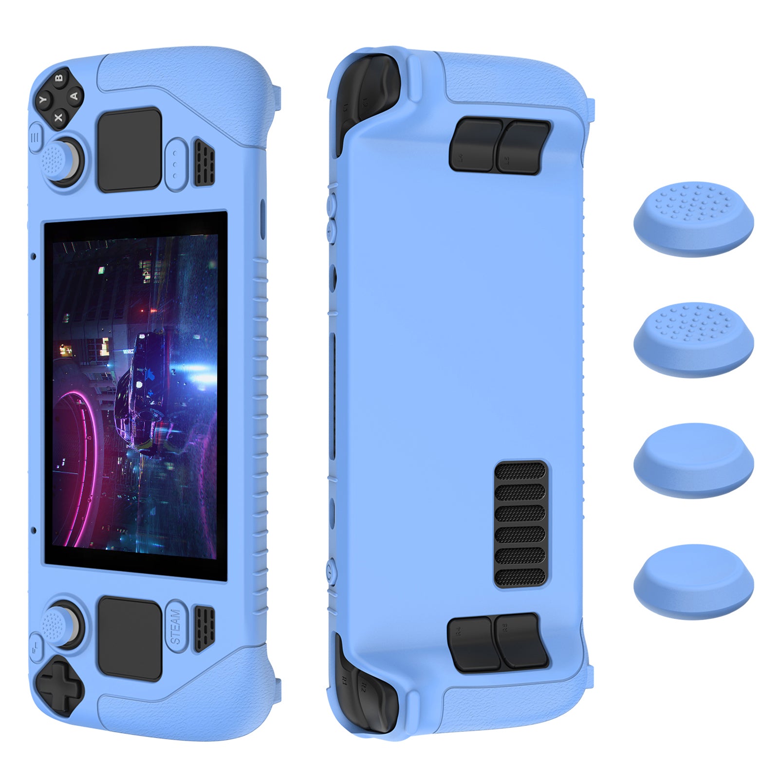 SD001 Silicone Case for Steam Deck Game Console Ergonomic Grip Protective Case Anti-Slip Cover