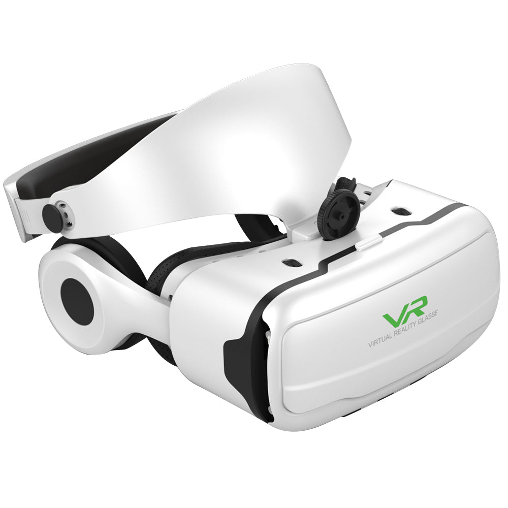 VR SHINECON G02EF VR Glasses Built In Microphone Headset 3D Virtual Reality Movies Glasses Compatible for 4.7''-6'' Cell Phone