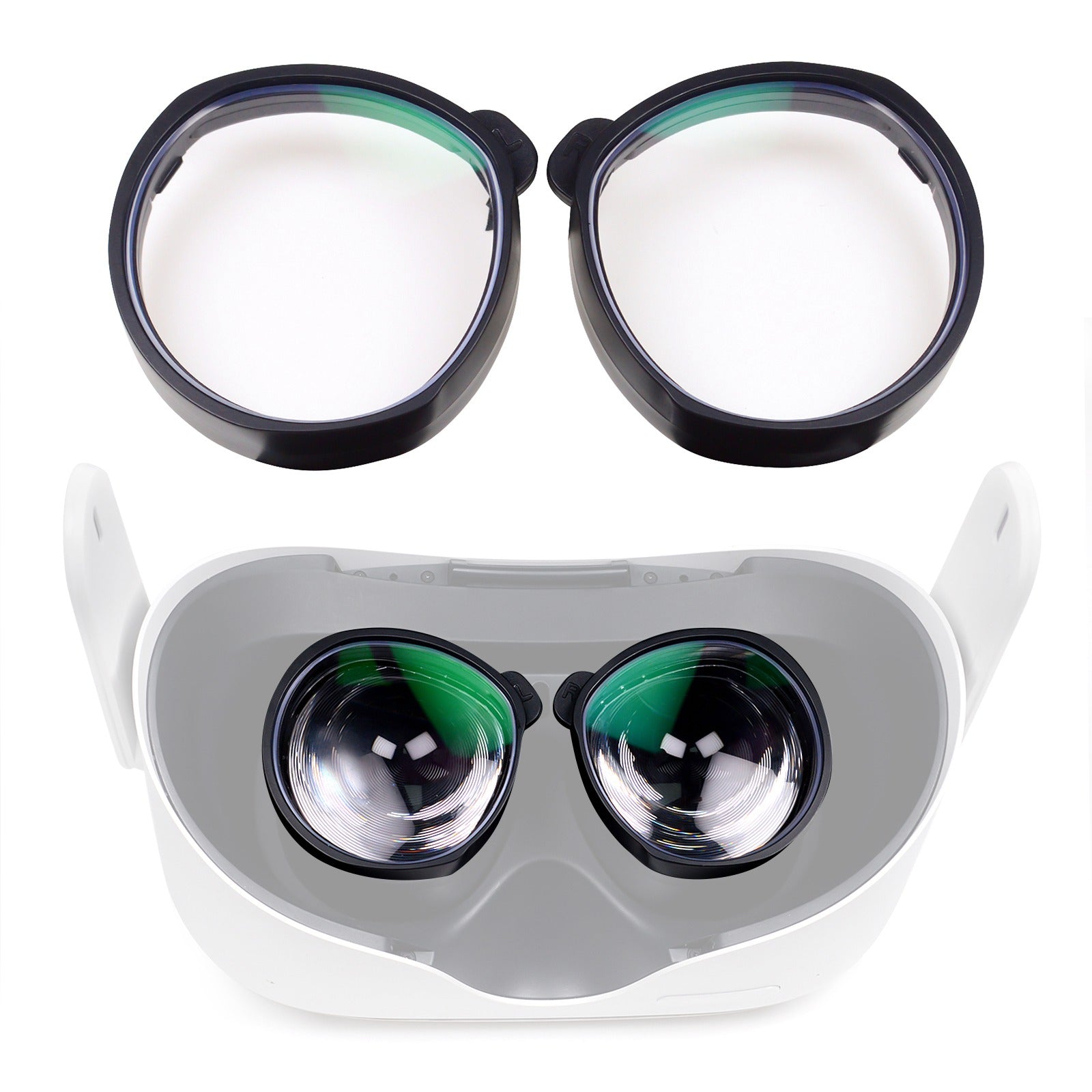 QISYKER 1 Pair VR Glasses Myopia Lens for Oculus Quest 2 0-500 Degrees Myopia/50-200 Degrees Astigmatism/1.56 Lens
