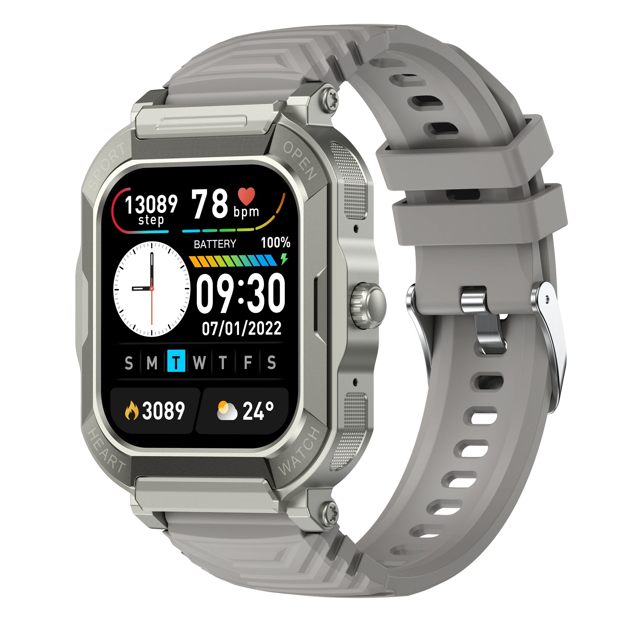 H30 Bluetooth Call Smart Watch Multi-Sport Watch Blood Oxygen Sleep Monitor 1.91-inch Screen Bracelet with Pedometer