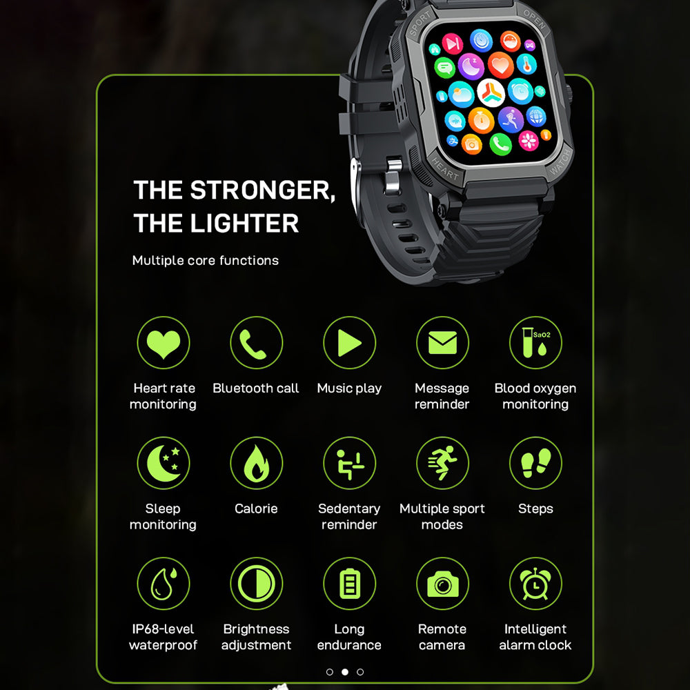 H30 Bluetooth Call Smart Watch Multi-Sport Watch Blood Oxygen Sleep Monitor 1.91-inch Screen Bracelet with Pedometer