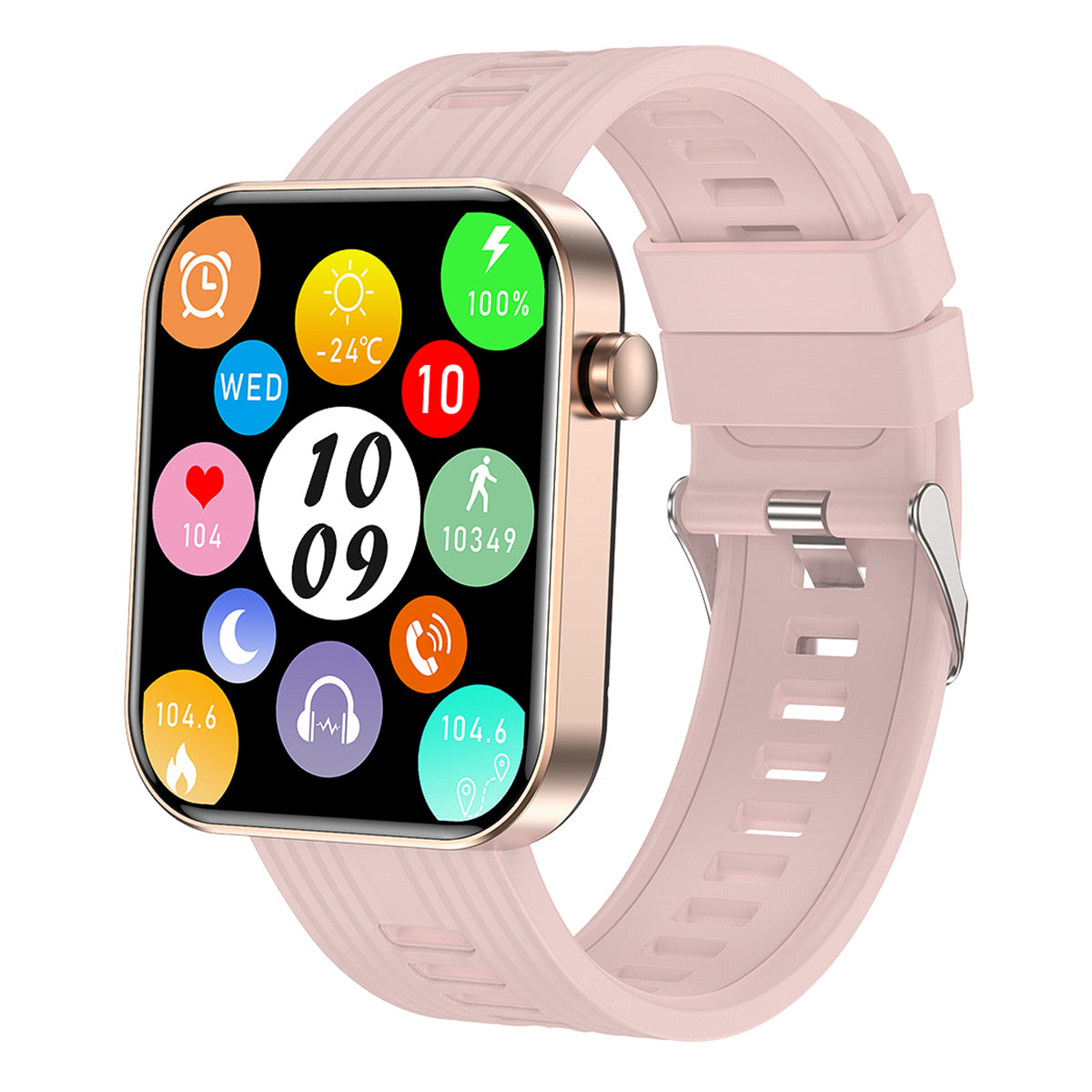FW10 1.96-inch TFT Smart Watch Bluetooth Call Fitness Watch Heart Rate Blood Oxygen Monitor Watch