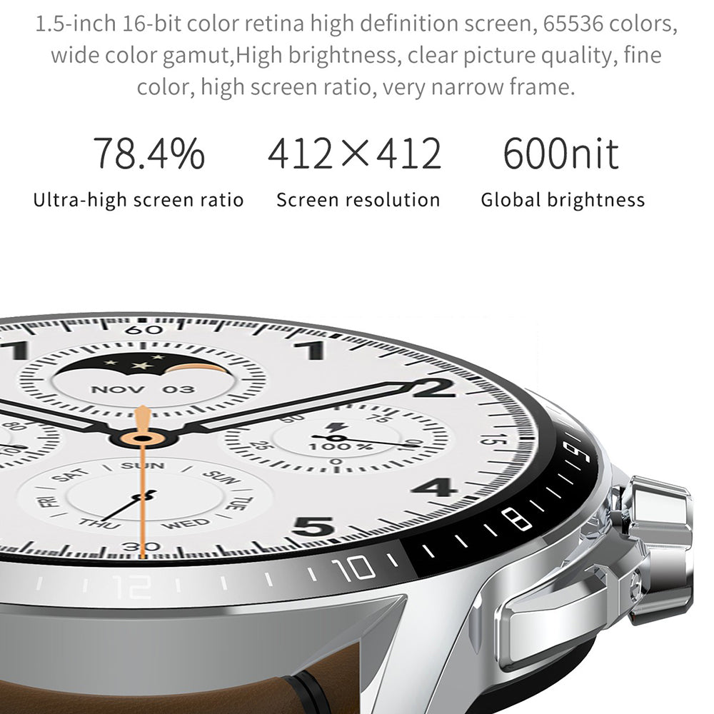 GT4 Pro 1.47-inch Touch Screen Smart Watch Bluetooth Call Dynamic Heart Rate Monitor Wristwatch