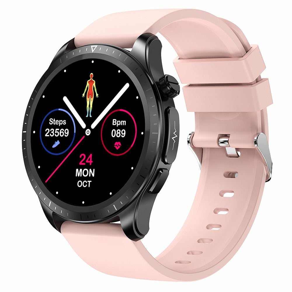 E420 1.39-inch Smart Watch Water Resistant Fitness Bracelet with ECG PPG Blood Pressure Heart Rate Monitoring Silicone Strap