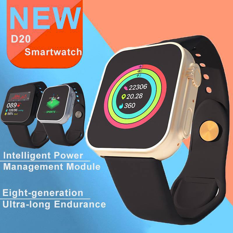D20ultra 1.44 Screen Smart Watch Multiple Sports Modes Fitness Watch with Heart Rate Monitoring Gold