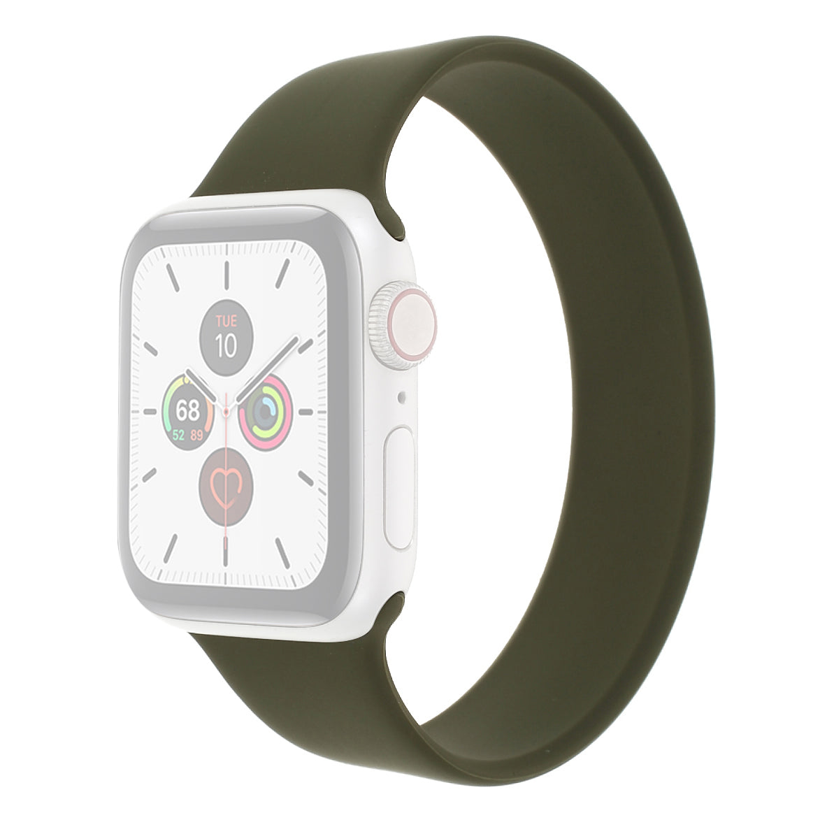 Elasticity Silicone Smart Watch Strap (Size: L) for Apple Watch Series 9 8 7 41mm SE (2023) SE(2022) SE 6 5 4 40mm 3 2 1 38mm Size: L