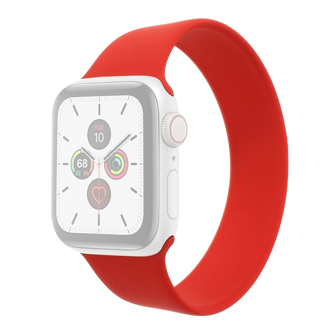 Elasticity Silicone Smart Watch Strap (Size: L) for Apple Watch Series 9 8 7 41mm SE (2023) SE(2022) SE 6 5 4 40mm 3 2 1 38mm Size: L
