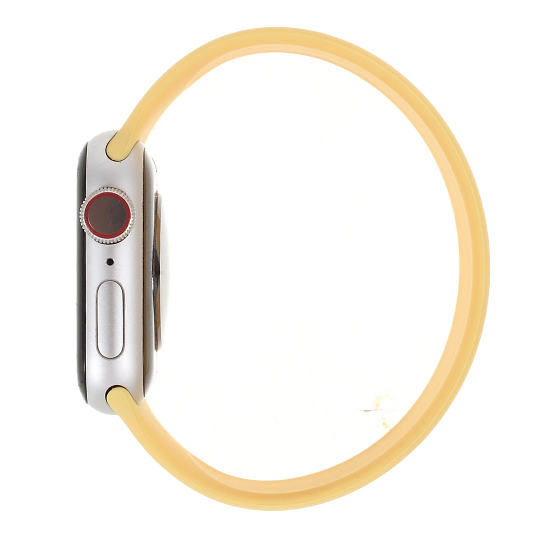Elasticity Silicone Smart Watch Strap (Size: L) for Apple Watch Series 9 8 7 41mm SE (2023) SE(2022) SE 6 5 4 40mm 3 2 1 38mm Size: L