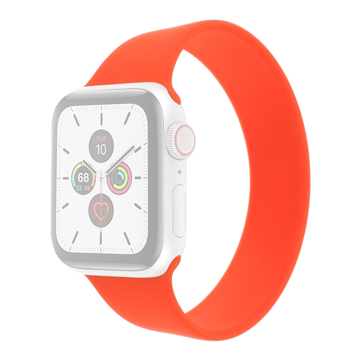 Elasticity Silicone Smart Watch Strap (Size: L) for Apple Watch Series 9 8 7 41mm SE (2023) SE(2022) SE 6 5 4 40mm 3 2 1 38mm Size: L