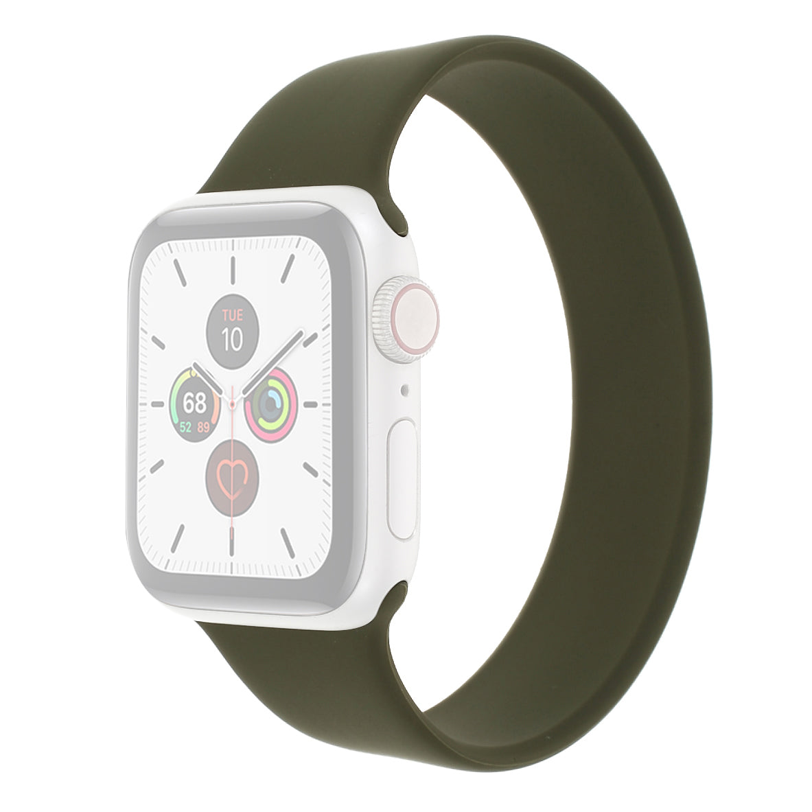 Silicone Smart Watch Band Wrist Strap for Apple Watch Series 8 45mm Ultra 49mm Ultra 2 49mm Series 9 45mm SE (2023) 44mm 7 45mm Series 4 5 6 SE SE (2022) 44mm Series 1 2 3 42mm Size: L