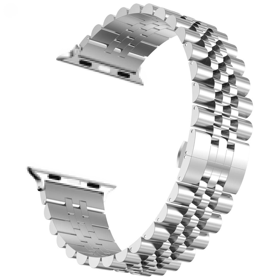 5-Beads Stainless Steel Watch Band for Apple Watch Series 9 8 7 41mm 6 SE (2023) SE(2022) SE 5 4 40mm 3 2 1 38mm