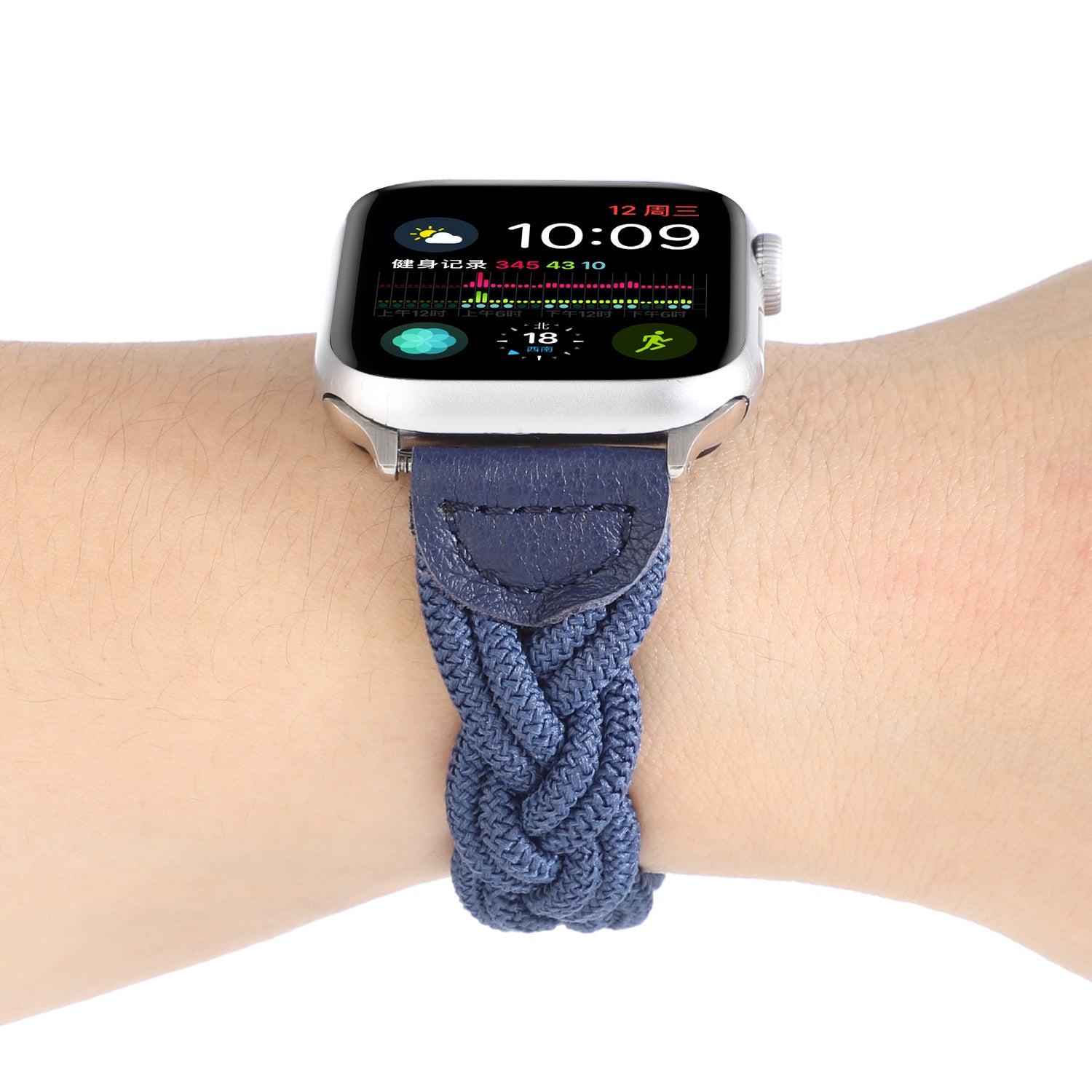 Elastic Woven Design Watch Band Replacement Watch Strap for Apple Watch Ultra 49mm Ultra 2 49mm Series 9 45mm SE (2023) 44mm Series 8 7 45mm 6 5 4 SE SE (2022) 44m Series 3 2 1 42mm