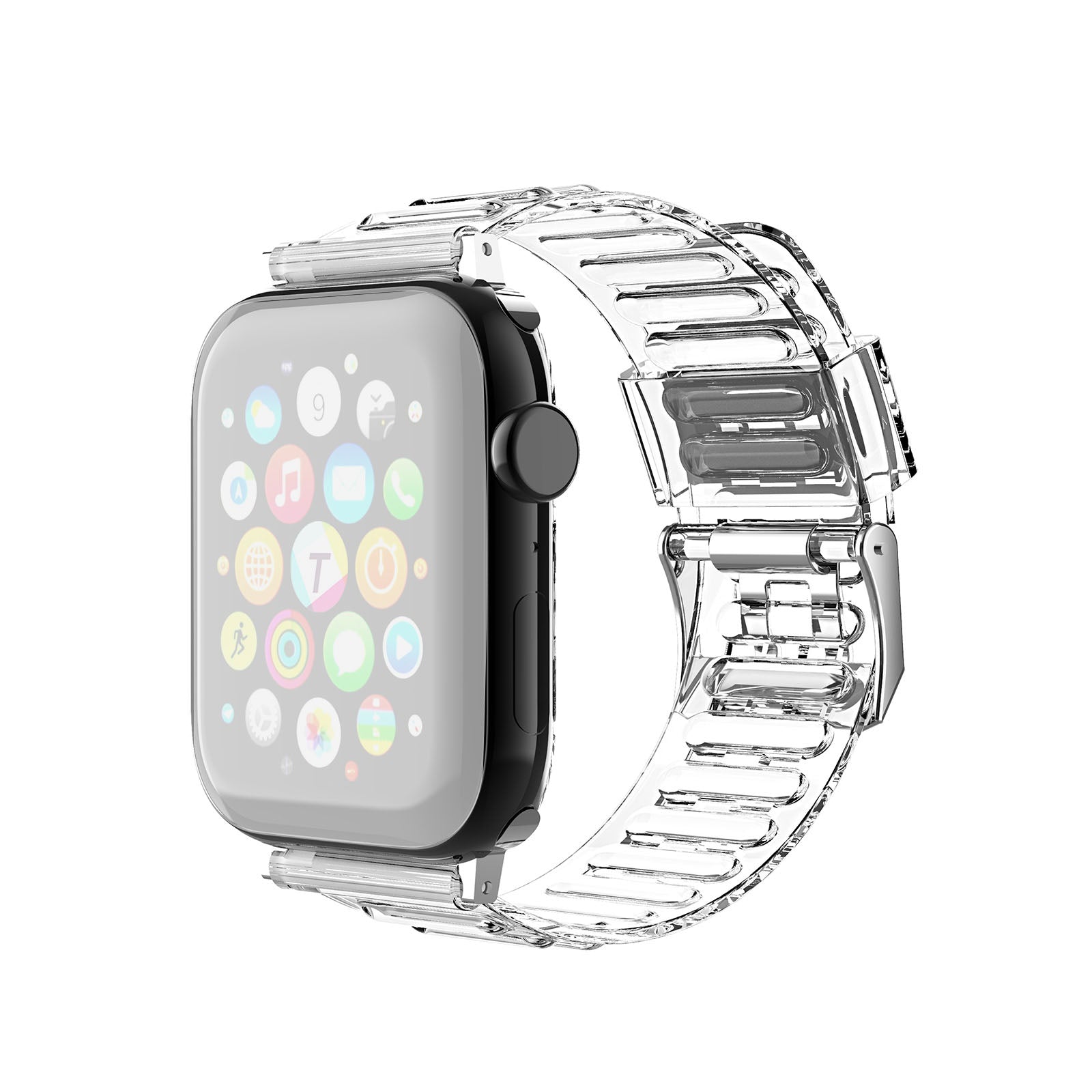 Soft TPU Smart Watch Replacement Strap for Apple Watch Ultra 49mm Ultra 2 49mm Series 9 45mm SE (2023) 44mm Series 7 8 45mm Series 6 5 4 SE SE (2022) 44m Series Series 3 2 1 42mm