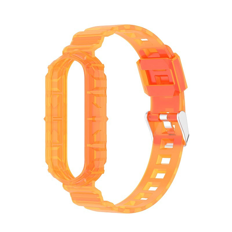 Ensfarvet TPU Smart Watch Band Udskiftningshåndledsrem til Xiaomi Mi Band 6